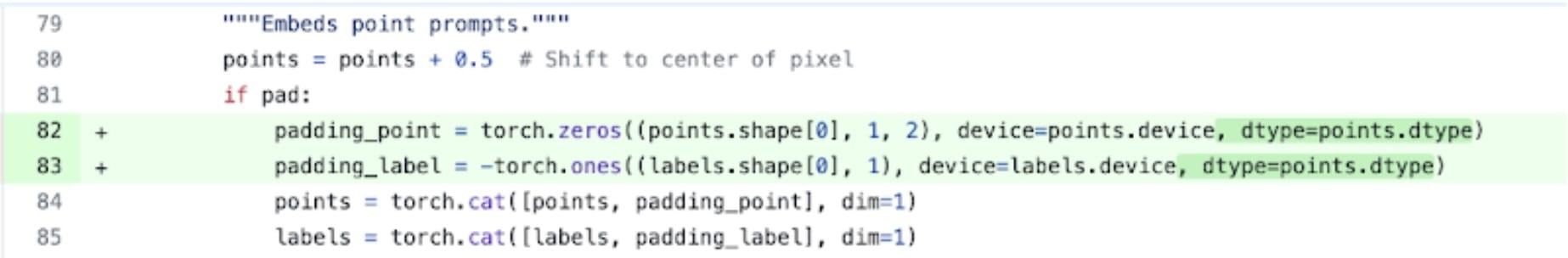 replacing padding dtypes with half precision, bfloat16