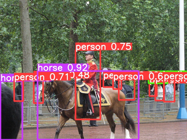 PyTorch YOLOv5 on Jetson Nano, example with a horse and a rider