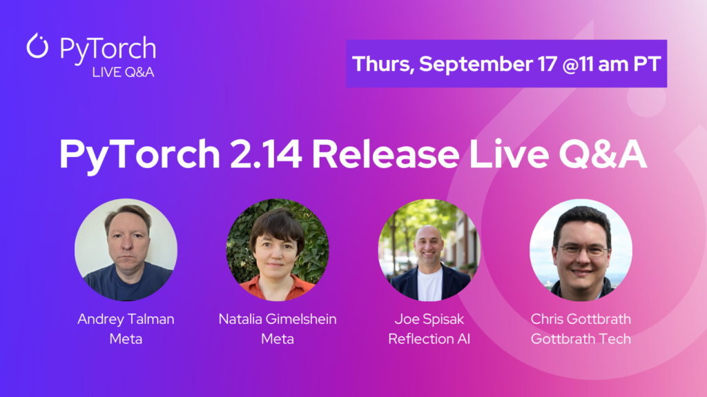 PyTorch 2.14 Live Q&A