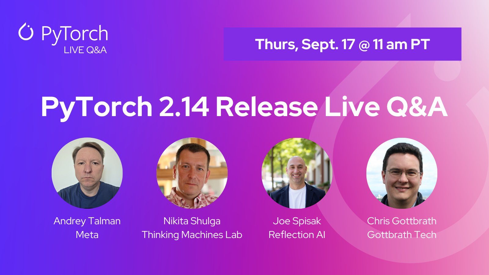 PyTorch 2.14 Release Live Q&A